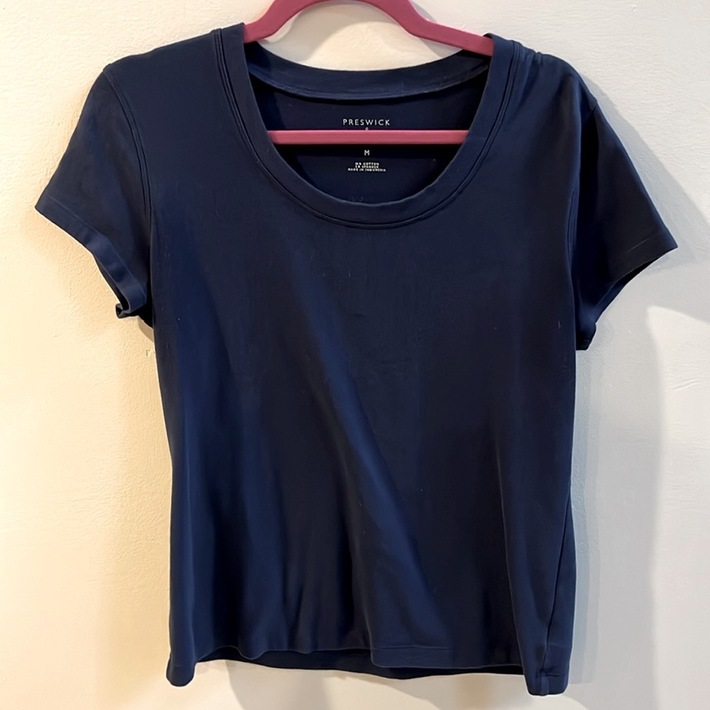 Women’s Preswick & Moore Short Sleeve Crew Neck Tee Navy size Medium worn once